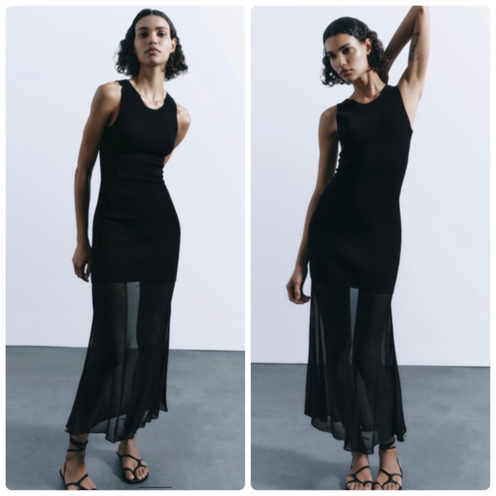 NWT Zara Black Dress Size M